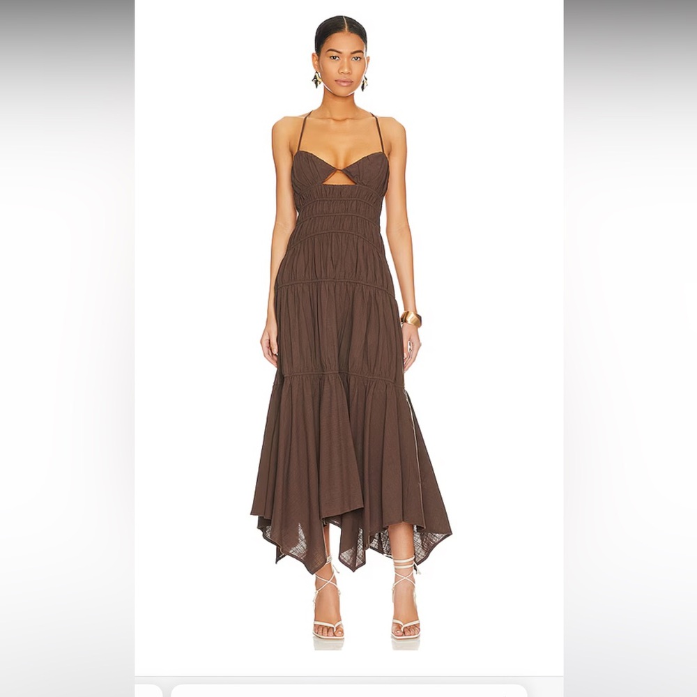 SNDYS Thalia Dress in Chocolate - S